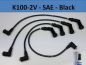 Preview: K100-2V Ignition wires Set of 4 - SAE Connector like original - black