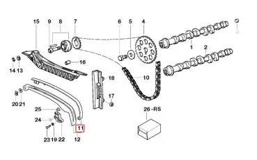Spannschienenbelag Chain tensioner lining 11311465189 K1200