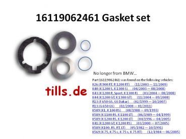 Tankdeckel Dichtsatz  vergl. BMW 16119062461 - Sammelsurium von Dichtungen f. diverse BMW Deckel