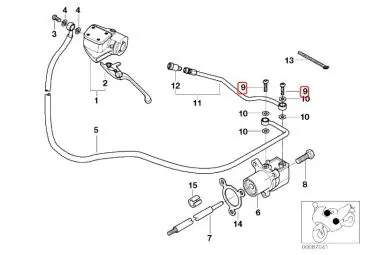 Hohlschraube M6 Hollow bolt BMW 21522332605