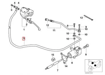 Stahlflex Kupplungsleitung R1150RT - ersetzt BMW 21527663712