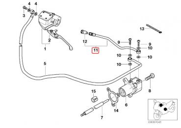 Steel Braided Hose replacing Clutch cable, input/output cylinder 21522333455 R1150 R / RS / RT / GS / ADV