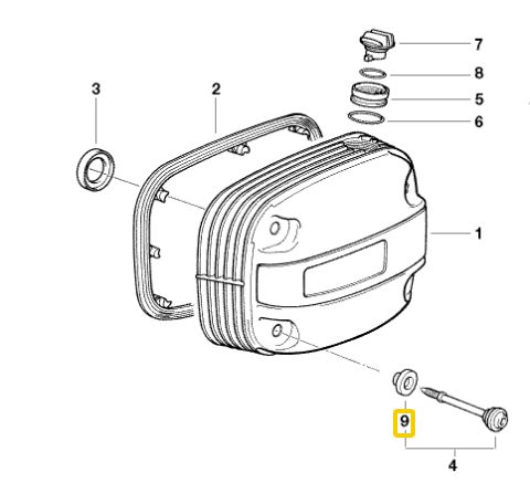 Tills - Ventildeckel Dichtung Schraubendichtung - BMW R 4 Ventil