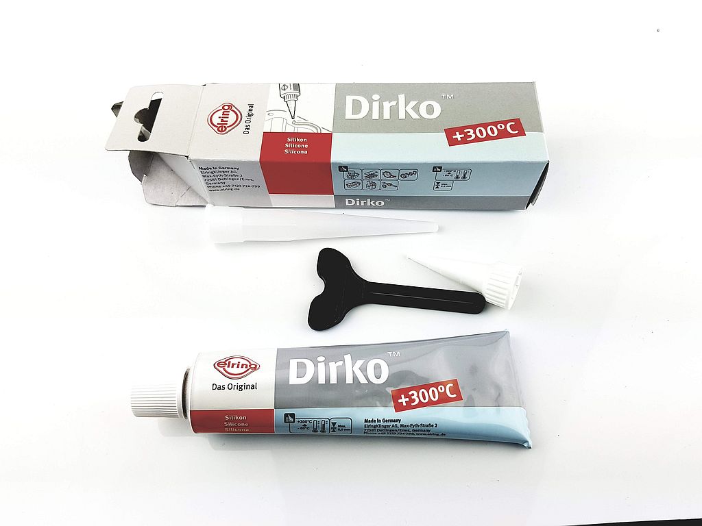 DIRKO HT sealant ELRING 70ml red to 315° degree silicone motor oil pan  transmiss