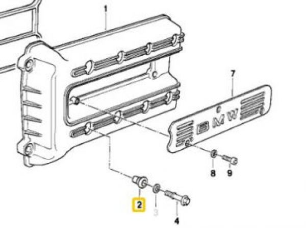 Gummibuchse Ventildeckeldichtung Schraubendichtung ersetzt BMW 11141461475 F650 G650 K1 K1004V K1100 K1200