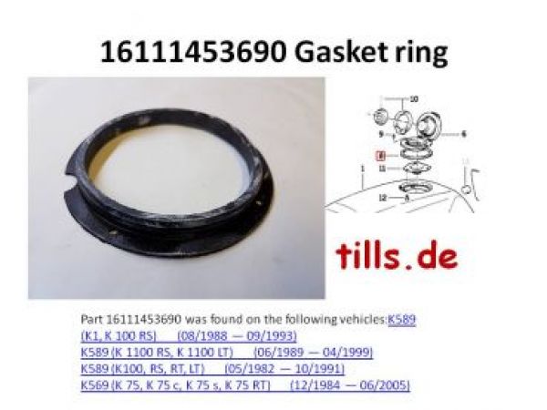 Tankdeckel Dichtung BMW Original 16111453690