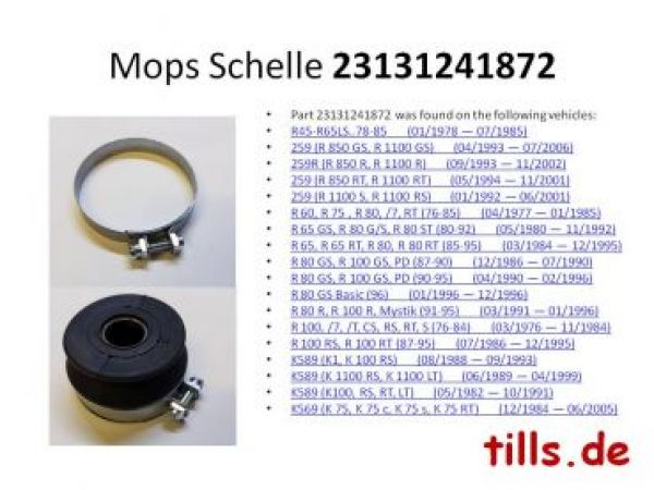 Clamp repl. BMW 23131241872