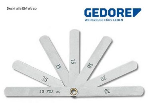original Gedore feeler Gauge set 0,1 - 0,4 mm - covers all